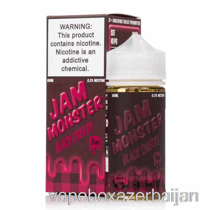 E-Juice Vape Black Cherry - Jam Monster - 100mL 0mg